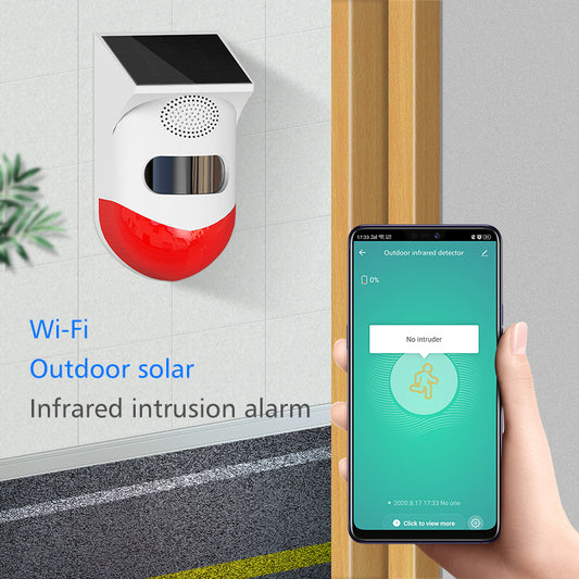 Human Body Infrared Sensing Remote Control Solar Alarm