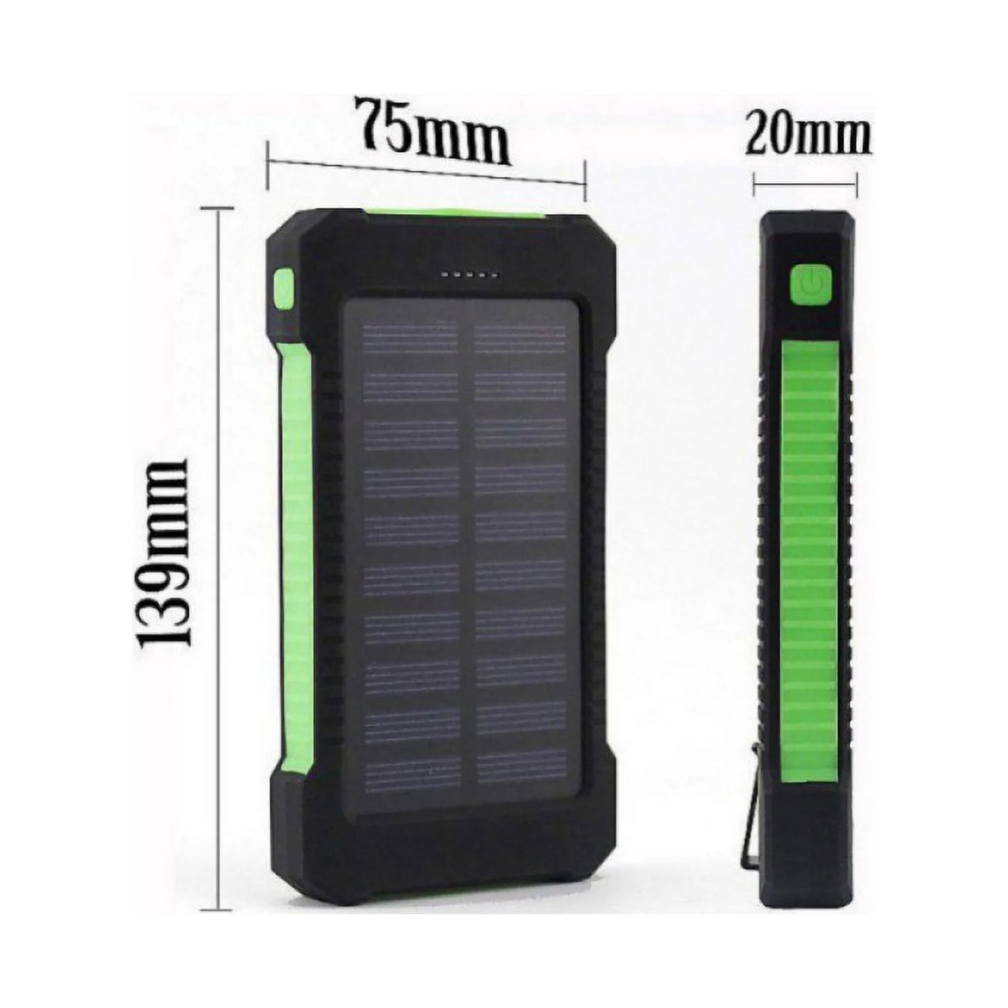 50000Mah Dual-Usb Waterproof Solar Power Bank Portable LED LCD Battery Charger, Inputs Huge Capacity Phone Charger for Smartphones