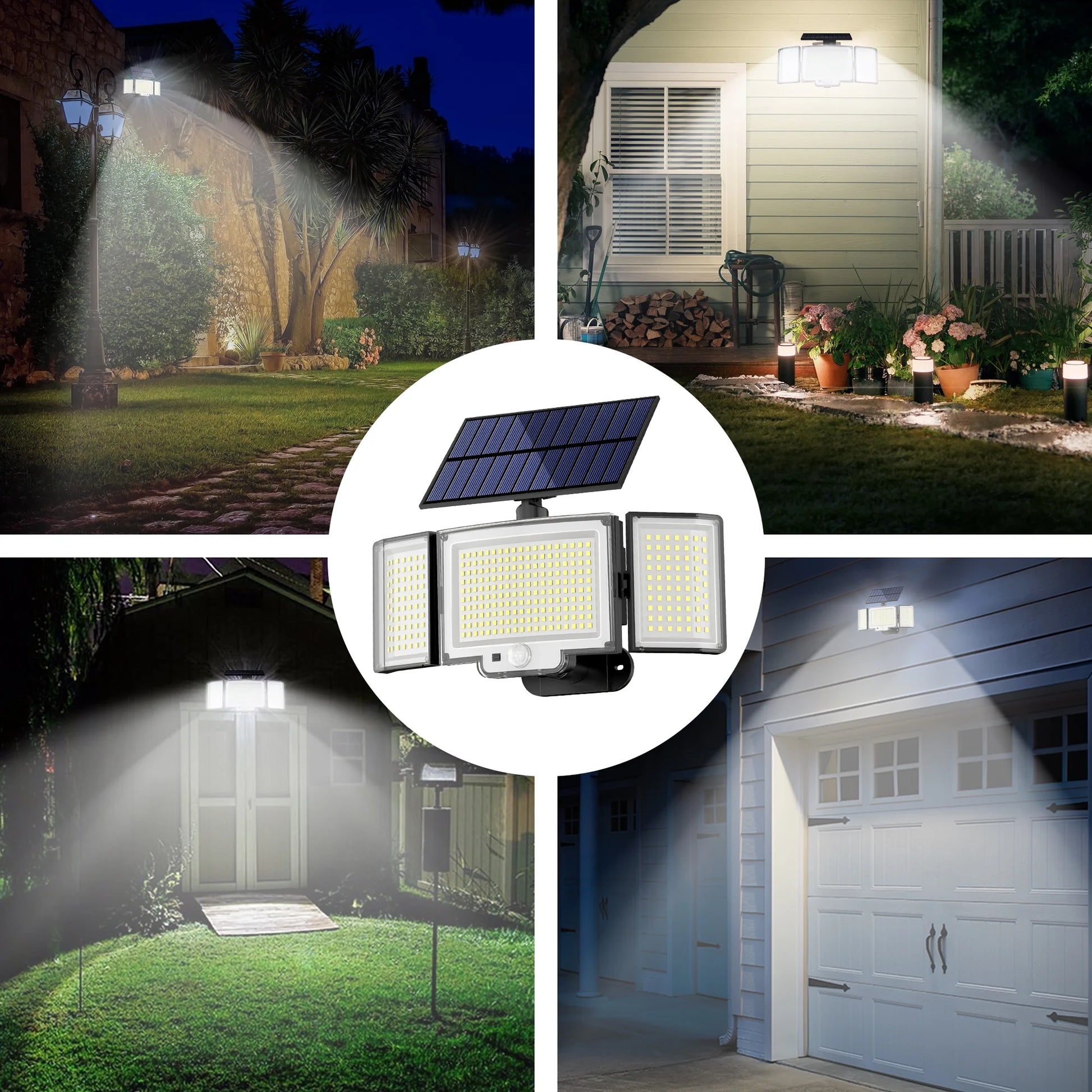 (2Pack) Solar Lights Outdoor,328 LED Solar Motion Sensor Security Lights,Waterproof Solar Flood Lights with Remote,3 Lighting Modes 270° Wide Lighting Angle for Porch Yard Garage