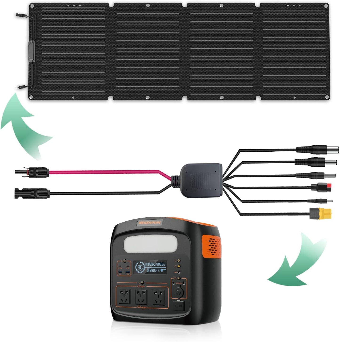 6-In-1 Solar Connector Kit with Female and Male Connectors, Universal Solar Adapter Cable Compatable for Solar Panel & Solar Power Staion