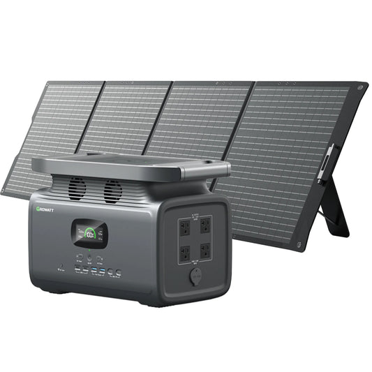 INFINITY 1500 Portable Power Station with 200W Solar Panel, 1512Wh Capacity Solar Generator, 2000W AC Output for Outdoor Camping, Home Backup, Emergency