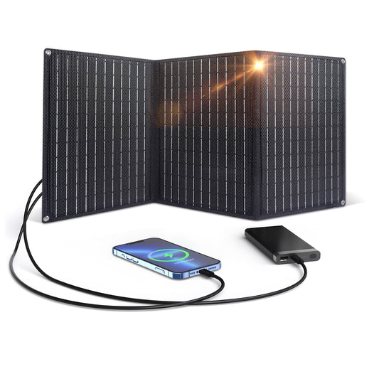 30W Portable Foldable Solar Panel Charger, Waterproof, High Efficiency